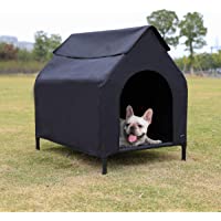 Amazon Basics - Caseta para mascotas- elevada- portátil- pequeña- negra